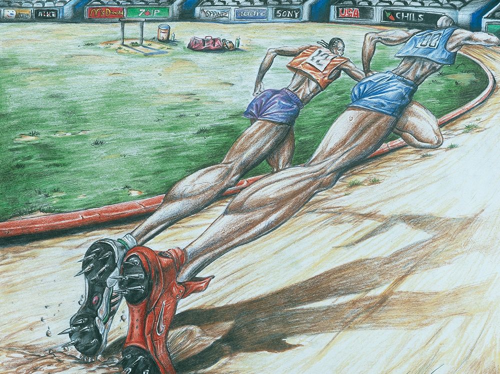 100 Yard Dash art print by Unknown for $57.95 CAD
