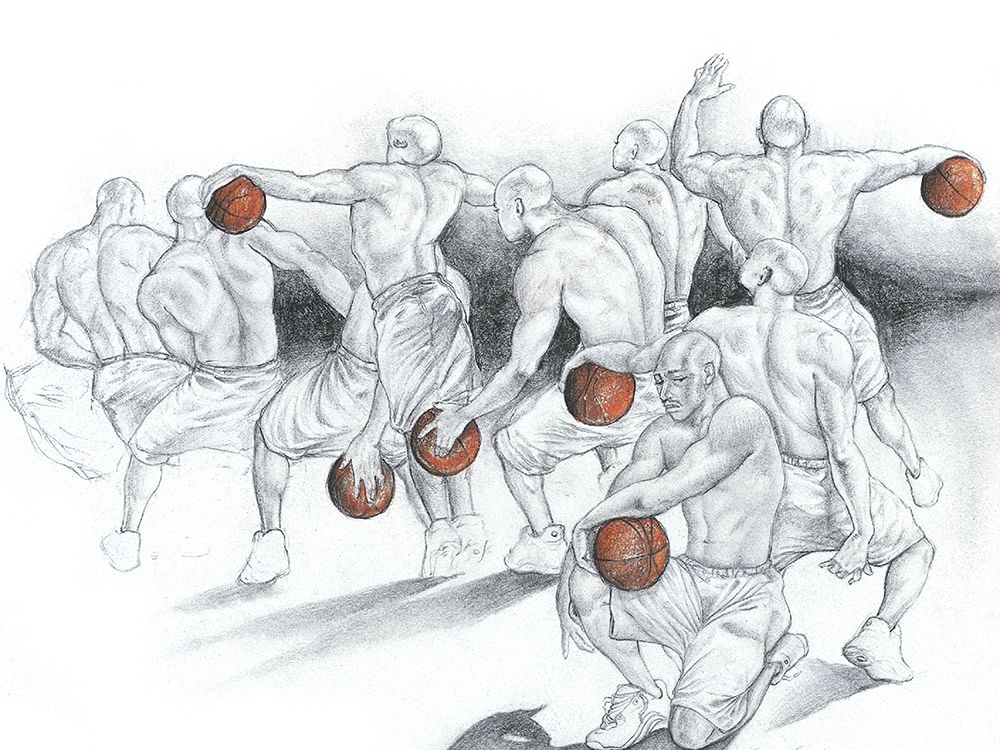 Basketball Study art print by Unknown for $57.95 CAD