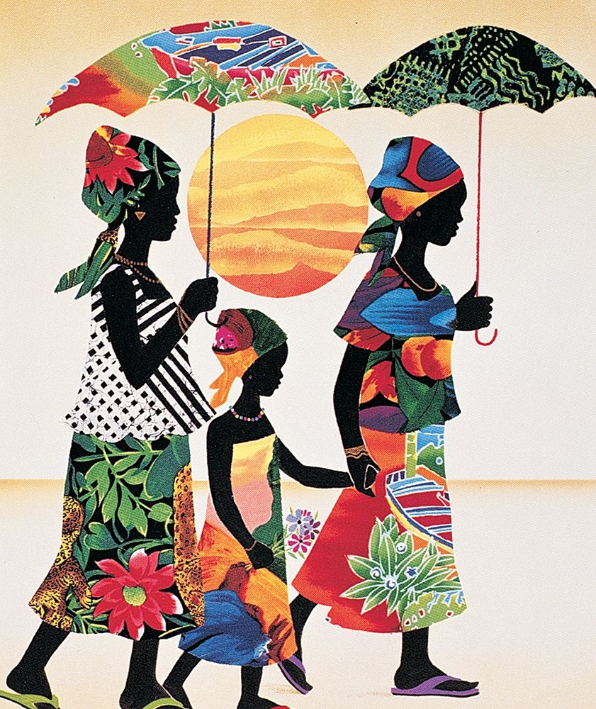 Umbrella Stroll art print by Unknown for $57.95 CAD