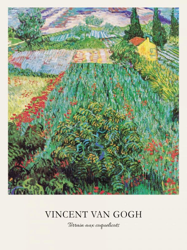 Terrain aux coquelicots art print by Vincent Van Gogh for $57.95 CAD