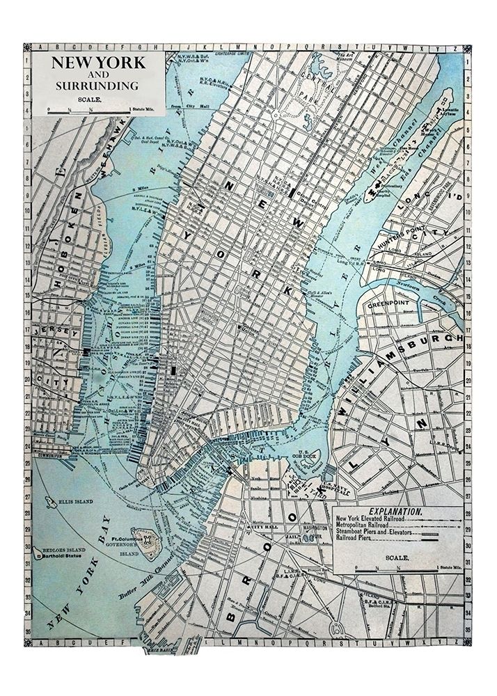 New York Map art print by BRAUN Studio for $57.95 CAD