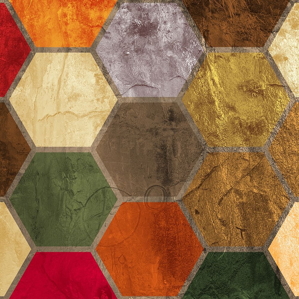 Hexagon Textures I art print by Grayscale for $57.95 CAD
