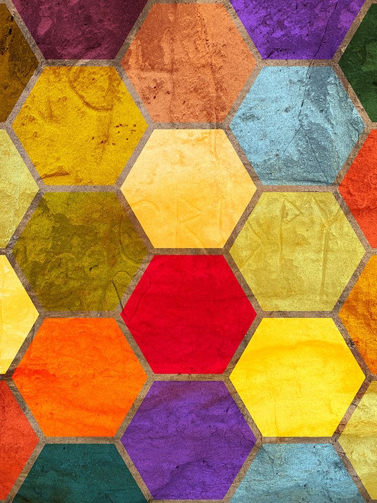 Hexagon Textures II art print by Grayscale for $57.95 CAD