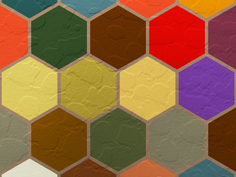 Hexagon Textures VI art print by Grayscale for $57.95 CAD