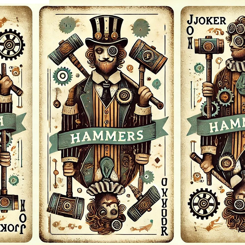 Joker Of Hammers art print by Grayscale for $57.95 CAD
