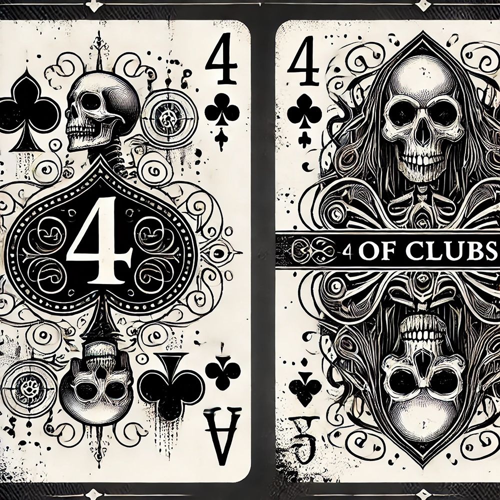 4 Of Clubs art print by Grayscale for $57.95 CAD