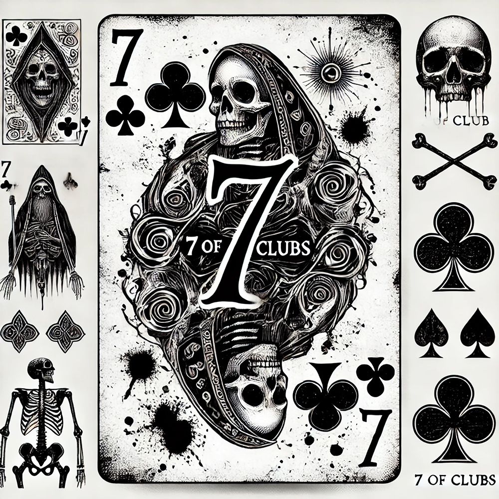 7 Of Clubs art print by Grayscale for $57.95 CAD