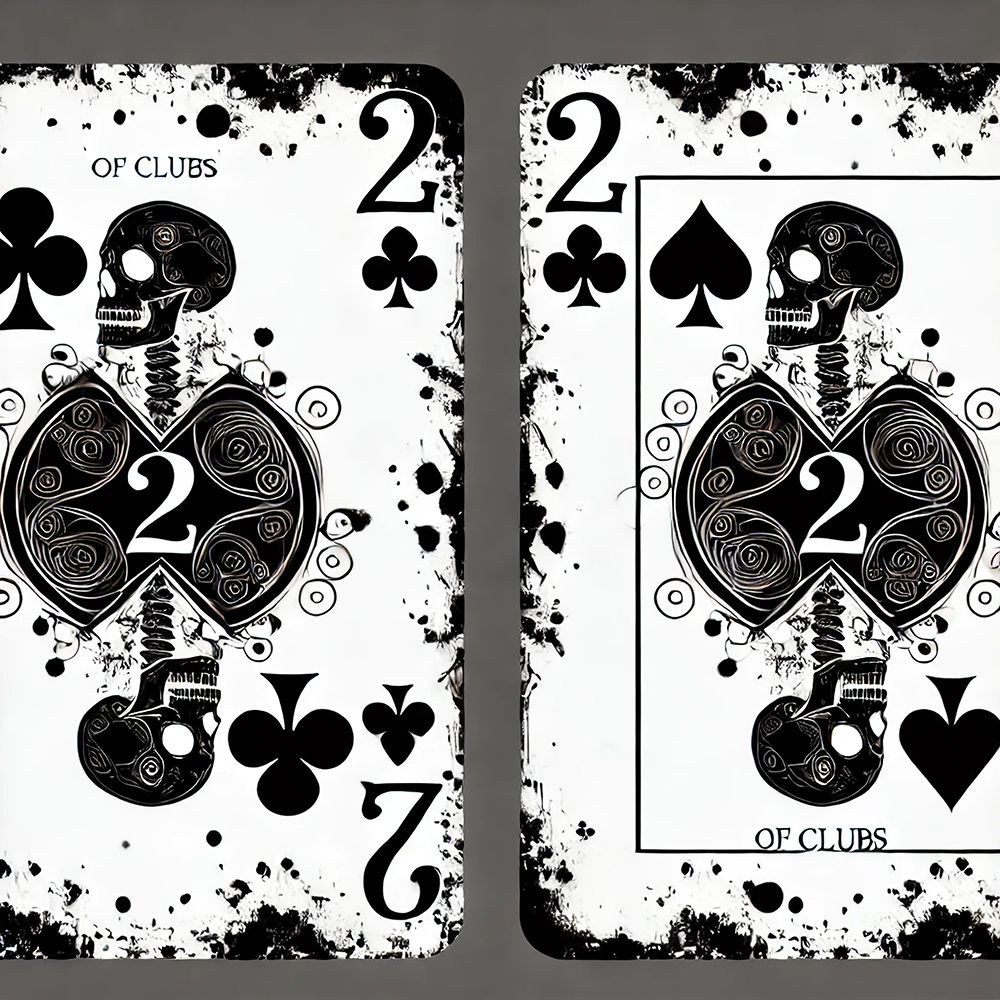 2 Of Clubs art print by Grayscale for $57.95 CAD