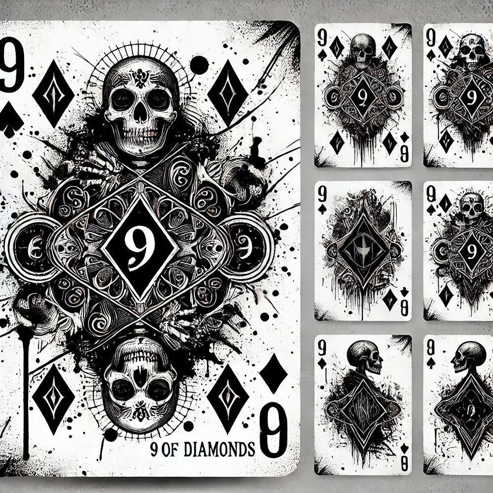 9 Of Diamonds art print by Grayscale for $57.95 CAD