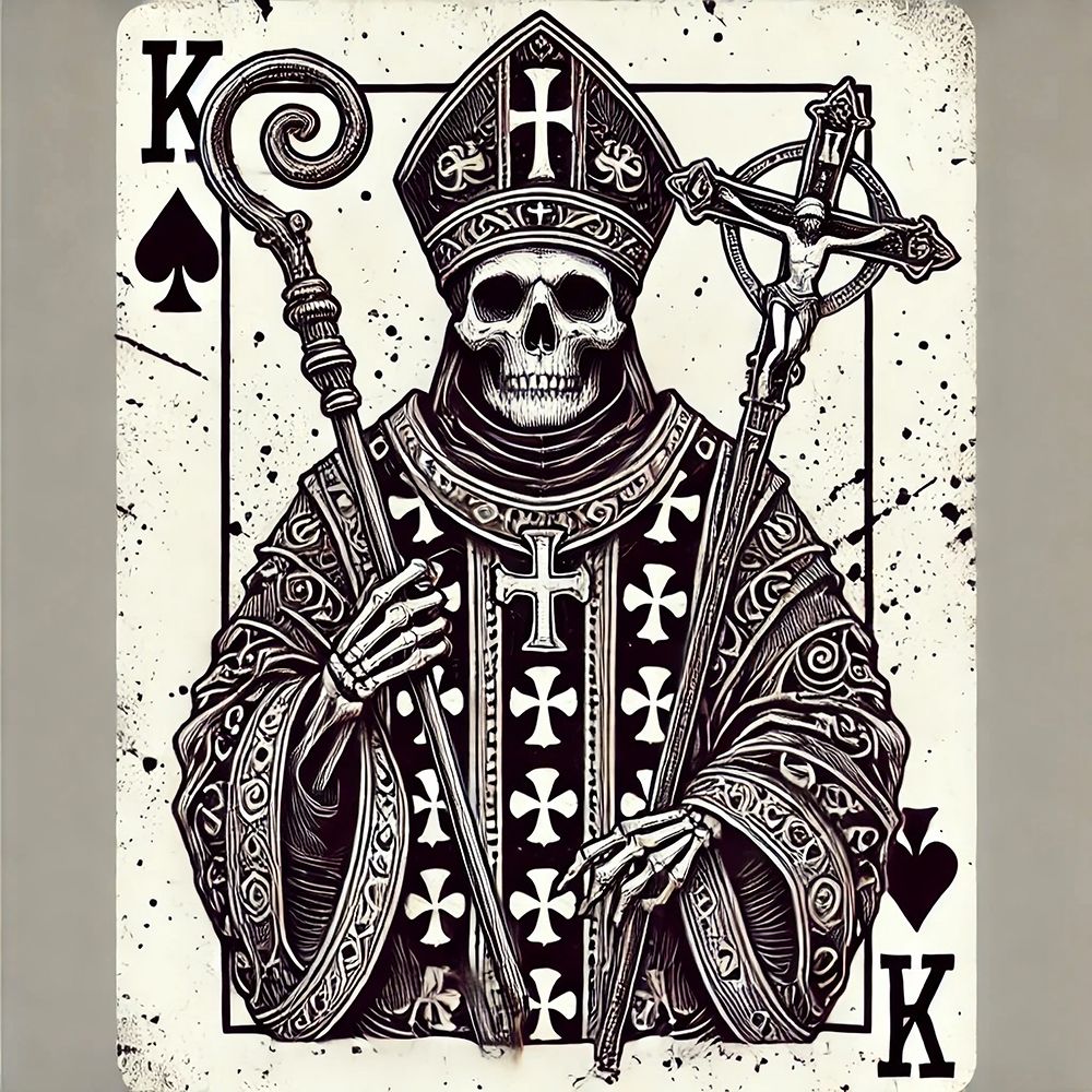 Skull Pope art print by Grayscale for $57.95 CAD