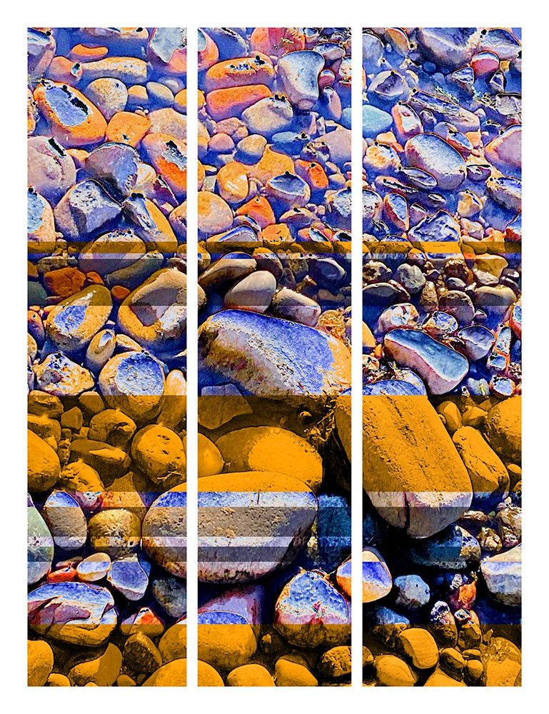 Color Mood-River Rock Collage V1 art print by William Tenoever for $57.95 CAD