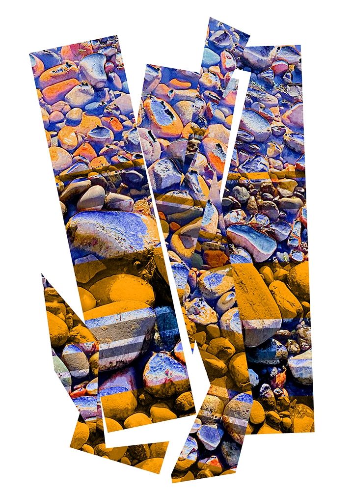 Color Mood-River Rock Collage V2 art print by William Tenoever for $57.95 CAD