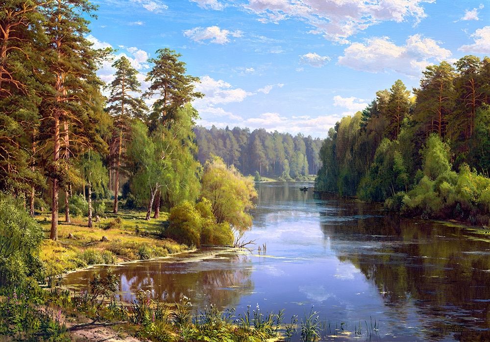 Forest flood art print by Sergej Basov for $57.95 CAD