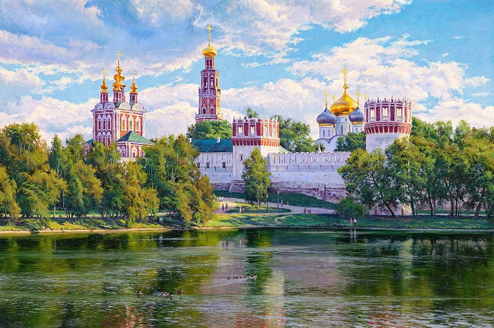 Novodevichy monastery 2 art print by Sergej Basov for $57.95 CAD