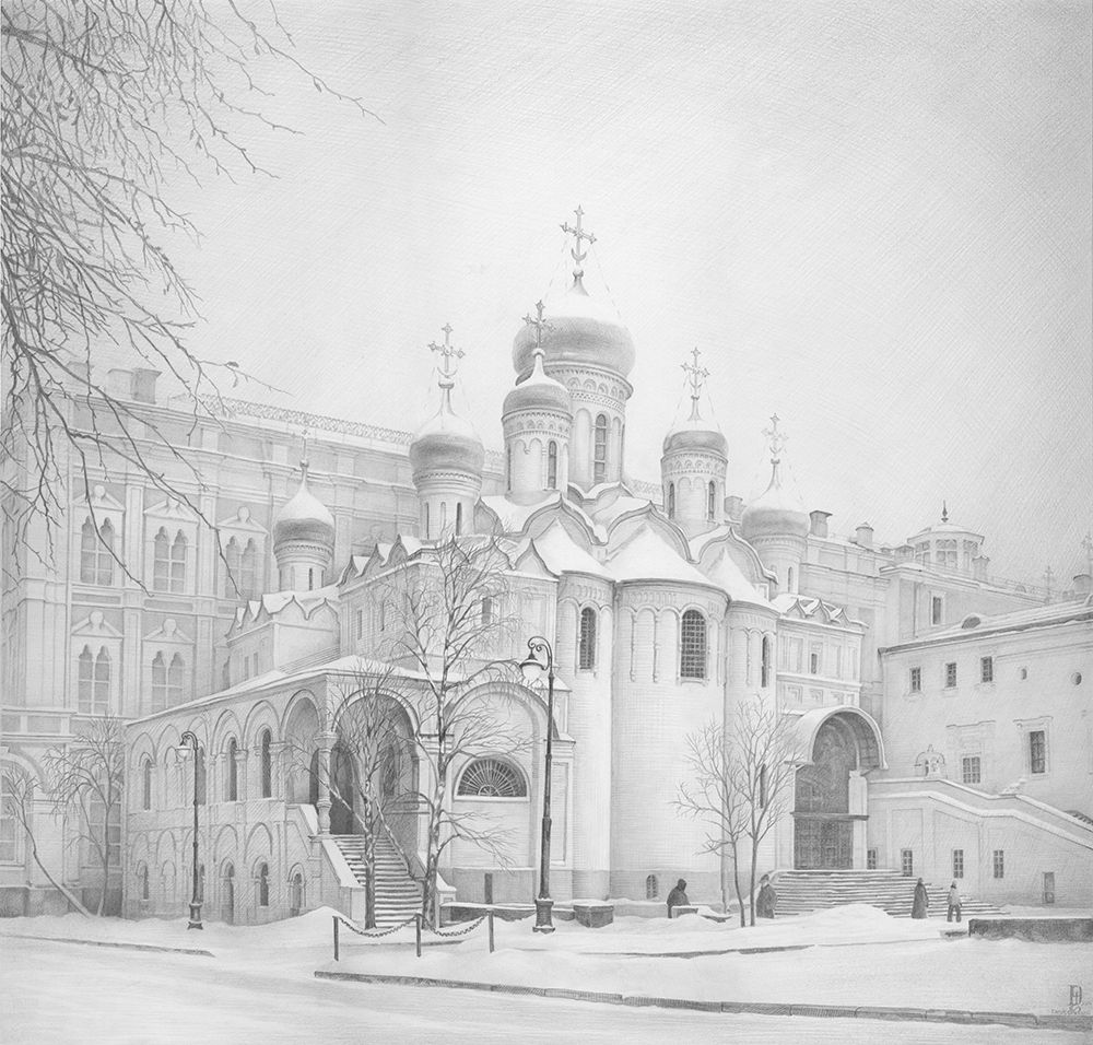 Annunciation Cathedral of the Kremlin art print by Denis Chernov for $57.95 CAD