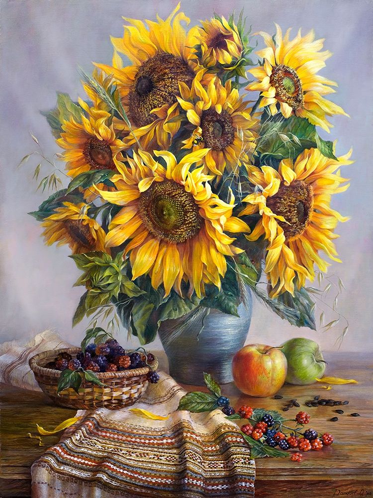 Sunflowers art print by Olga Dandorf for $57.95 CAD
