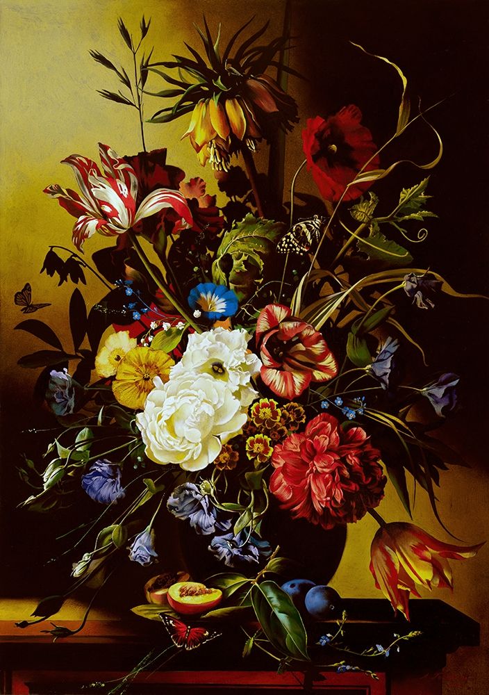 Still-life with flowers art print by Konstantin Golovin for $57.95 CAD