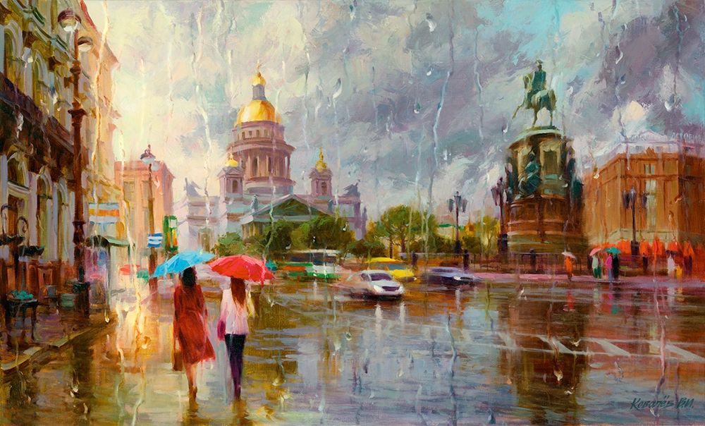 Summer rain in St. Petersburg art print by Vladimir Kovalev for $57.95 CAD