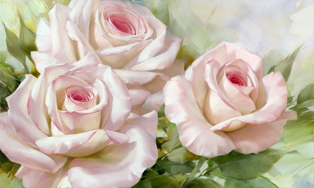 White and pink roses 1 art print by Igor Levashov for $57.95 CAD