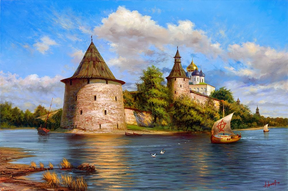Pskov kremlin art print by Alexey Milyukov for $57.95 CAD