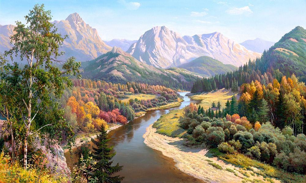 Autumn in the mountains art print by Igor Prishchepa for $57.95 CAD