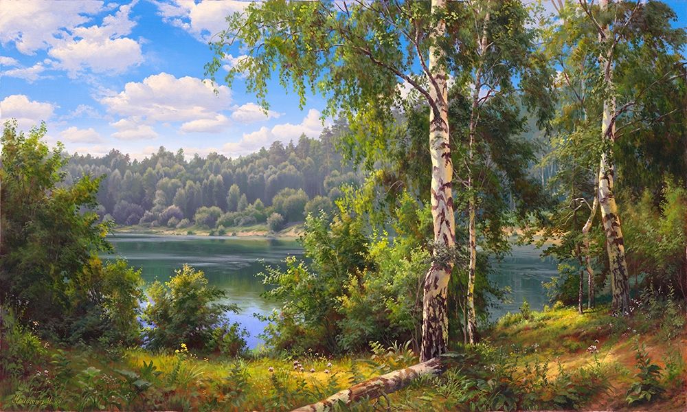 Forest lake art print by Igor Prishchepa for $57.95 CAD