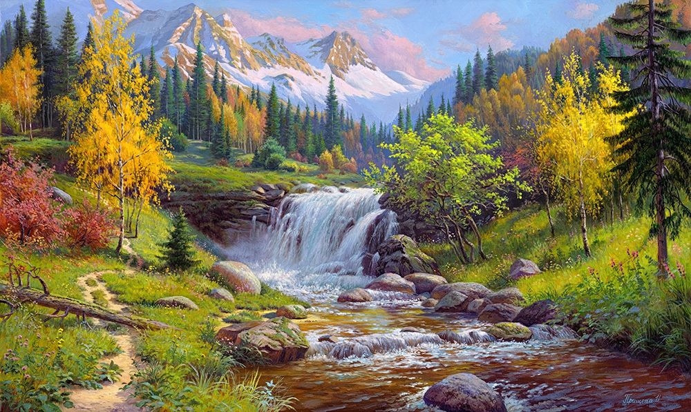 Mountain creek art print by Igor Prishchepa for $57.95 CAD