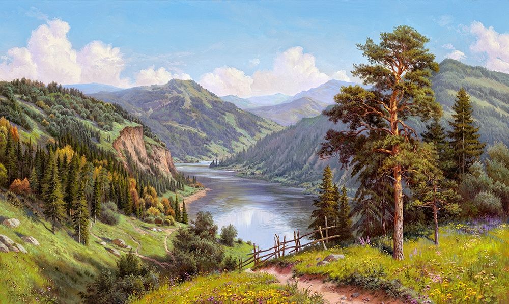 Mountain valley art print by Igor Prishchepa for $57.95 CAD