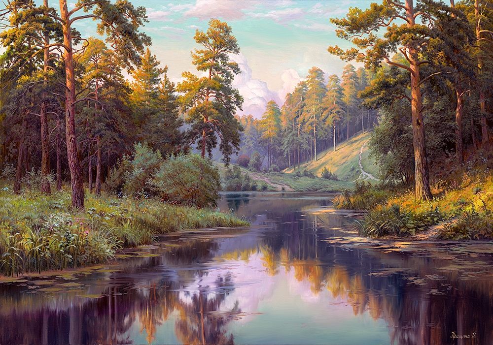 Forest river art print by Igor Prishchepa for $57.95 CAD