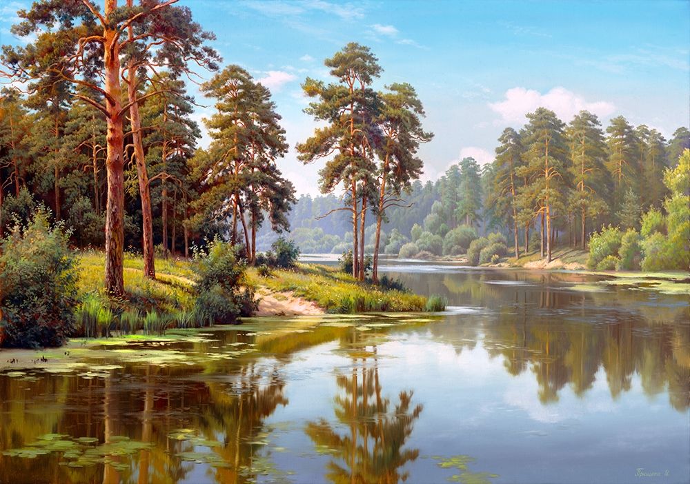 Pines by the water art print by Igor Prishchepa for $57.95 CAD