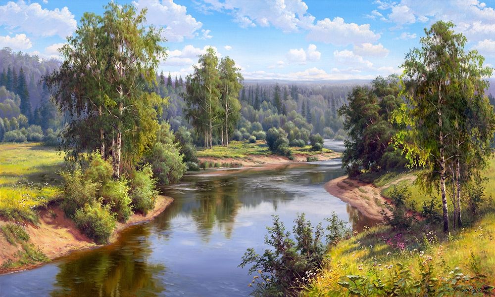 Flowing river art print by Igor Prishchepa for $57.95 CAD