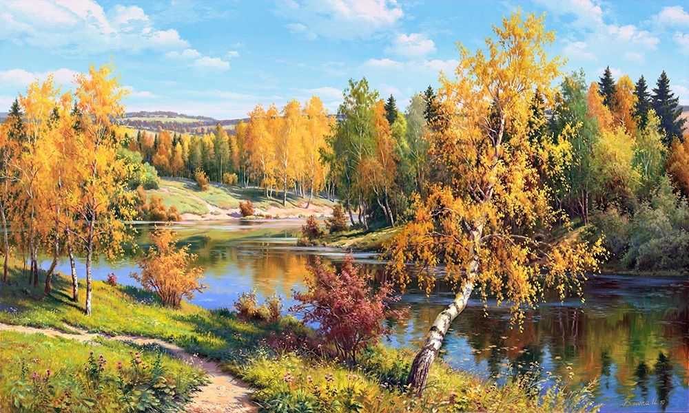 Golden autumn art print by Igor Prishchepa for $57.95 CAD