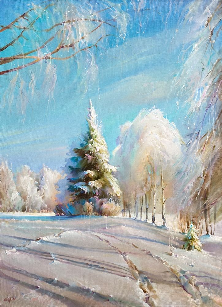 Winter day art print by Roman Romanov for $57.95 CAD