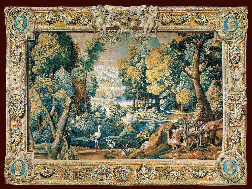 Tapestry landscape art print by Anonymous 17Th C. for $57.95 CAD