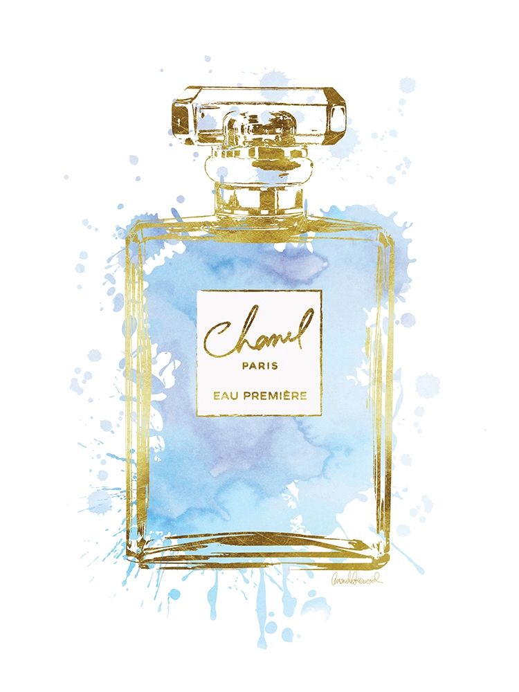 Perfume Bottle Blue art print by Amanda Greenwood for $57.95 CAD
