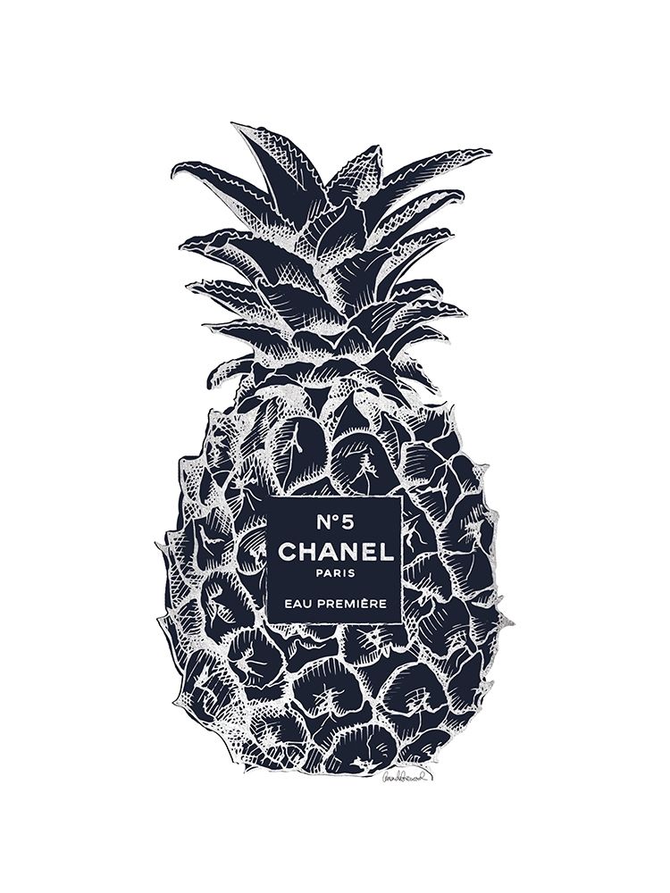 Black Silver Pineapple art print by Amanda Greenwood for $57.95 CAD