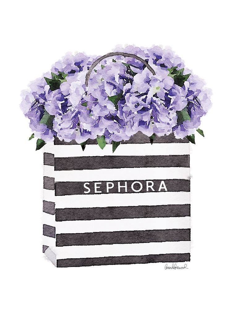 Bag with Purple Hydrangea art print by Amanda Greenwood for $57.95 CAD