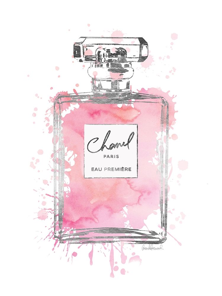 Silver Inky Perfume in Pink art print by Amanda Greenwood for $57.95 CAD