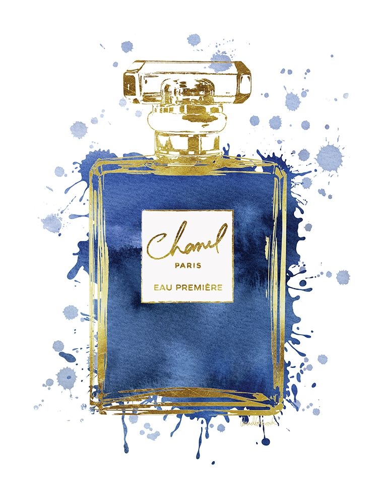 Perfume Bottle Navy II art print by Amanda Greenwood for $57.95 CAD