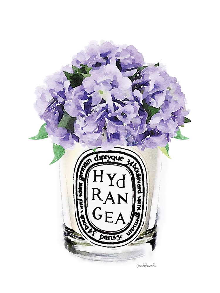 Purple Hydrangea Candle art print by Amanda Greenwood for $57.95 CAD