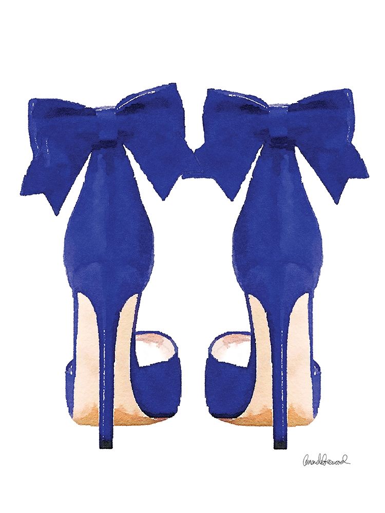 Navy Bow Shoes art print by Amanda Greenwood for $57.95 CAD