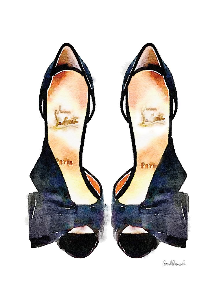 Black Front Bow Shoes art print by Amanda Greenwood for $57.95 CAD