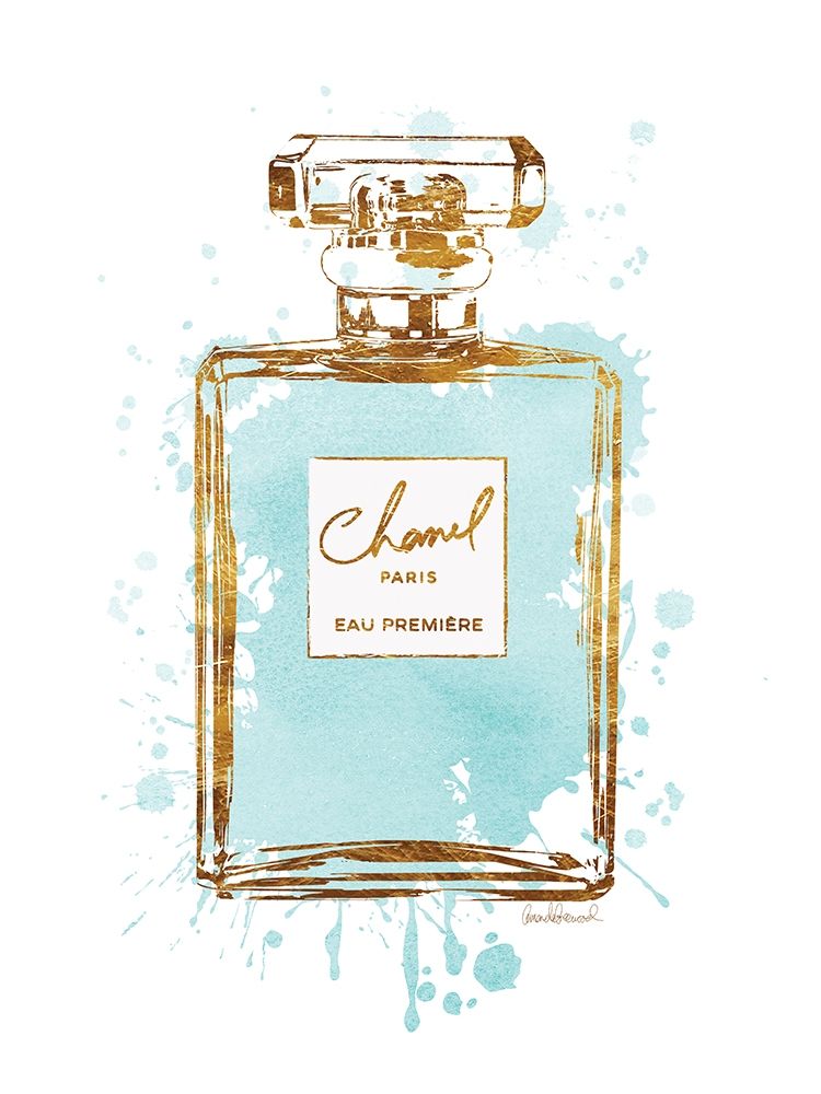 Perfume Bottle Aqua art print by Amanda Greenwood for $57.95 CAD