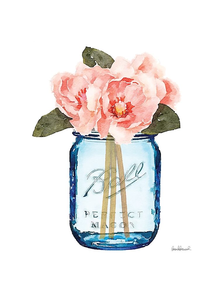 Blue Jar Magnolia art print by Amanda Greenwood for $57.95 CAD