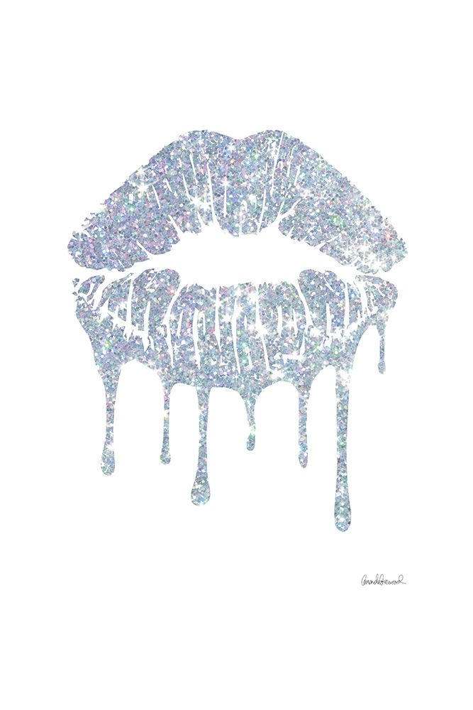 Glitter Lip Silver art print by Amanda Greenwood for $57.95 CAD