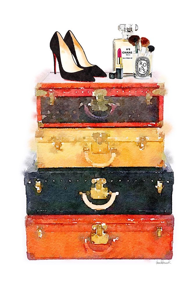 Makeup Luggage art print by Amanda Greenwood for $57.95 CAD