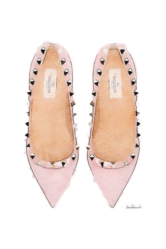 Pink Stud Shoes art print by Amanda Greenwood for $57.95 CAD