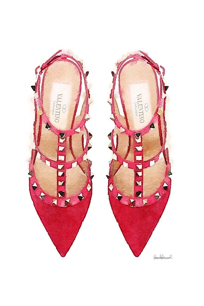 Red Stud Shoes art print by Amanda Greenwood for $57.95 CAD