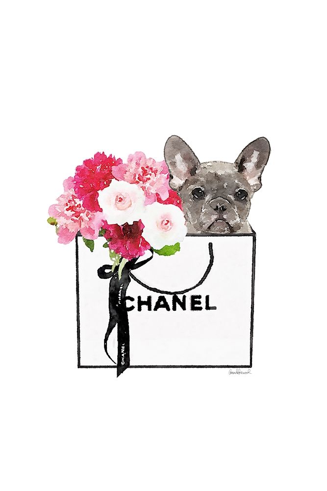 Frenchie and Shopping II  art print by Amanda Greenwood for $57.95 CAD