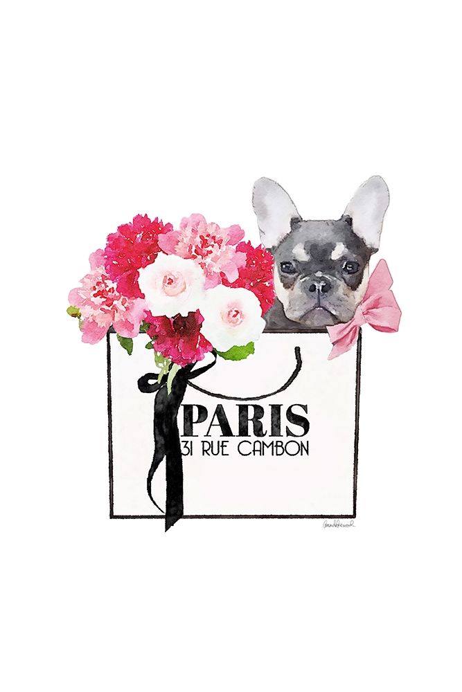 Frenchie and Shopping III art print by Amanda Greenwood for $57.95 CAD